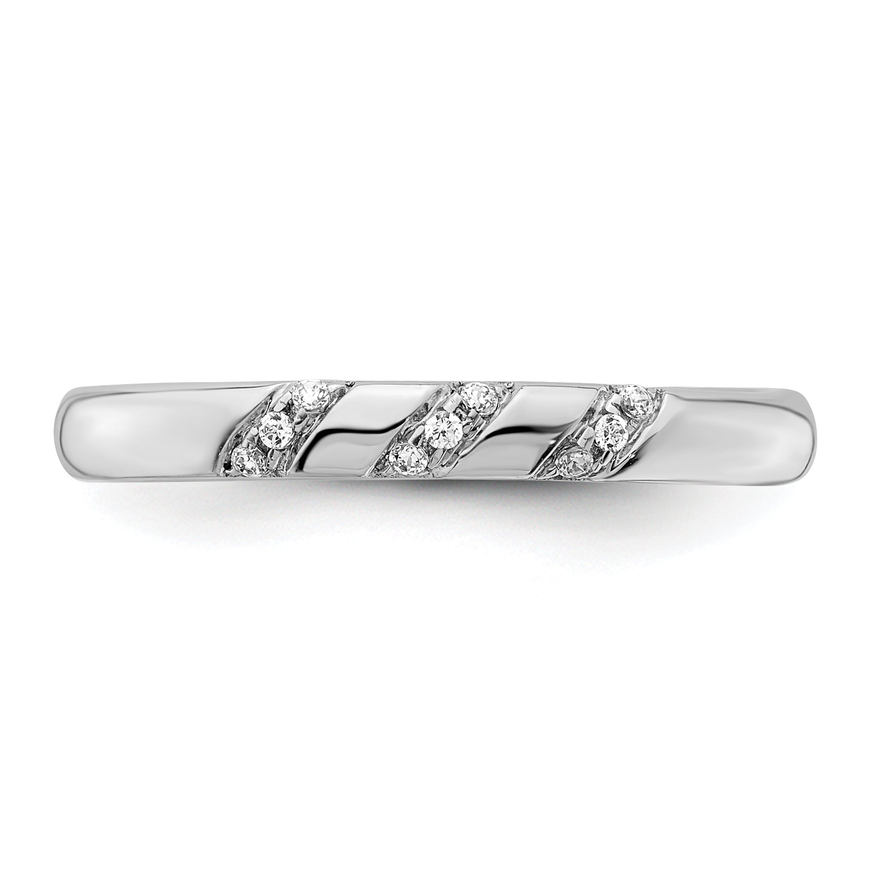 14K White Gold Lab Grown Diamond VS/SI GH, Trio Ladies Band