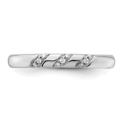 14K White Gold Lab Grown Diamond VS/SI GH, Trio Ladies Band