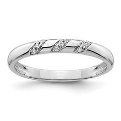 14K White Gold Lab Grown Diamond VS/SI GH, Trio Ladies Band