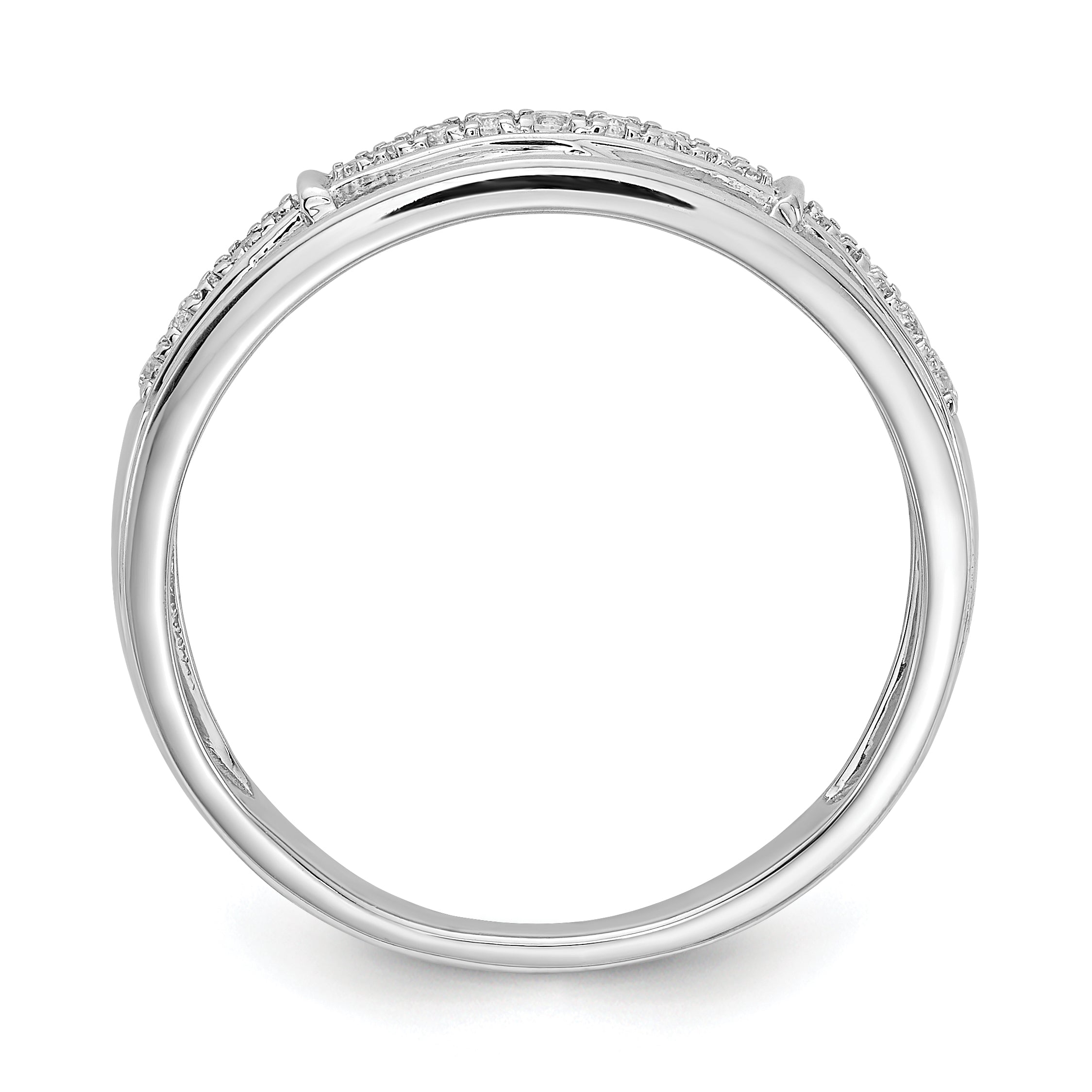 14K White Gold Lab Grown Diamond VS/SI GH, Trio Men's Band