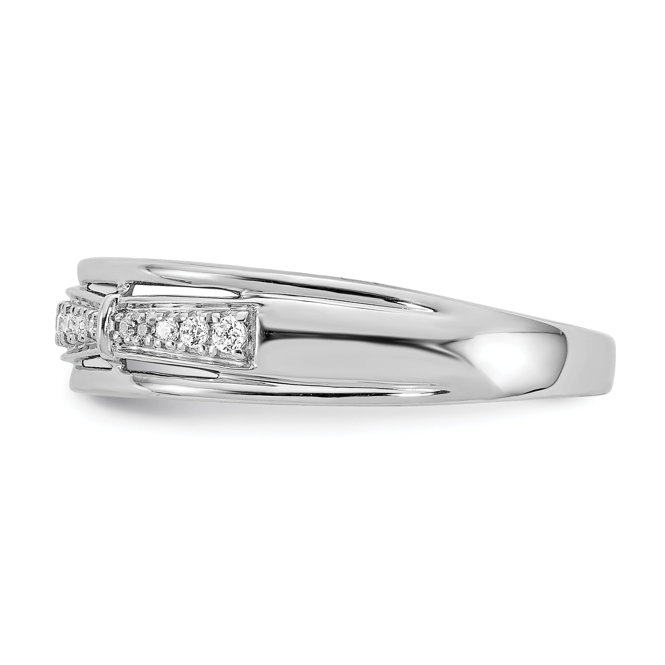 14K White Gold Lab Grown Diamond VS/SI GH, Trio Men's Band