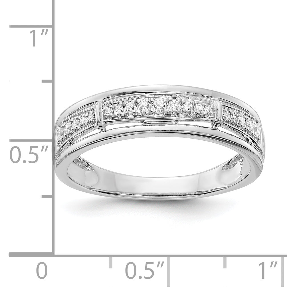 14K White Gold Lab Grown Diamond VS/SI GH, Trio Men's Band