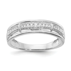 14K White Gold Lab Grown Diamond VS/SI GH, Trio Men's Band