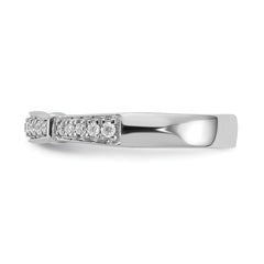 14K White Gold Lab Grown Diamond VS/SI GH, Trio Ladies Band