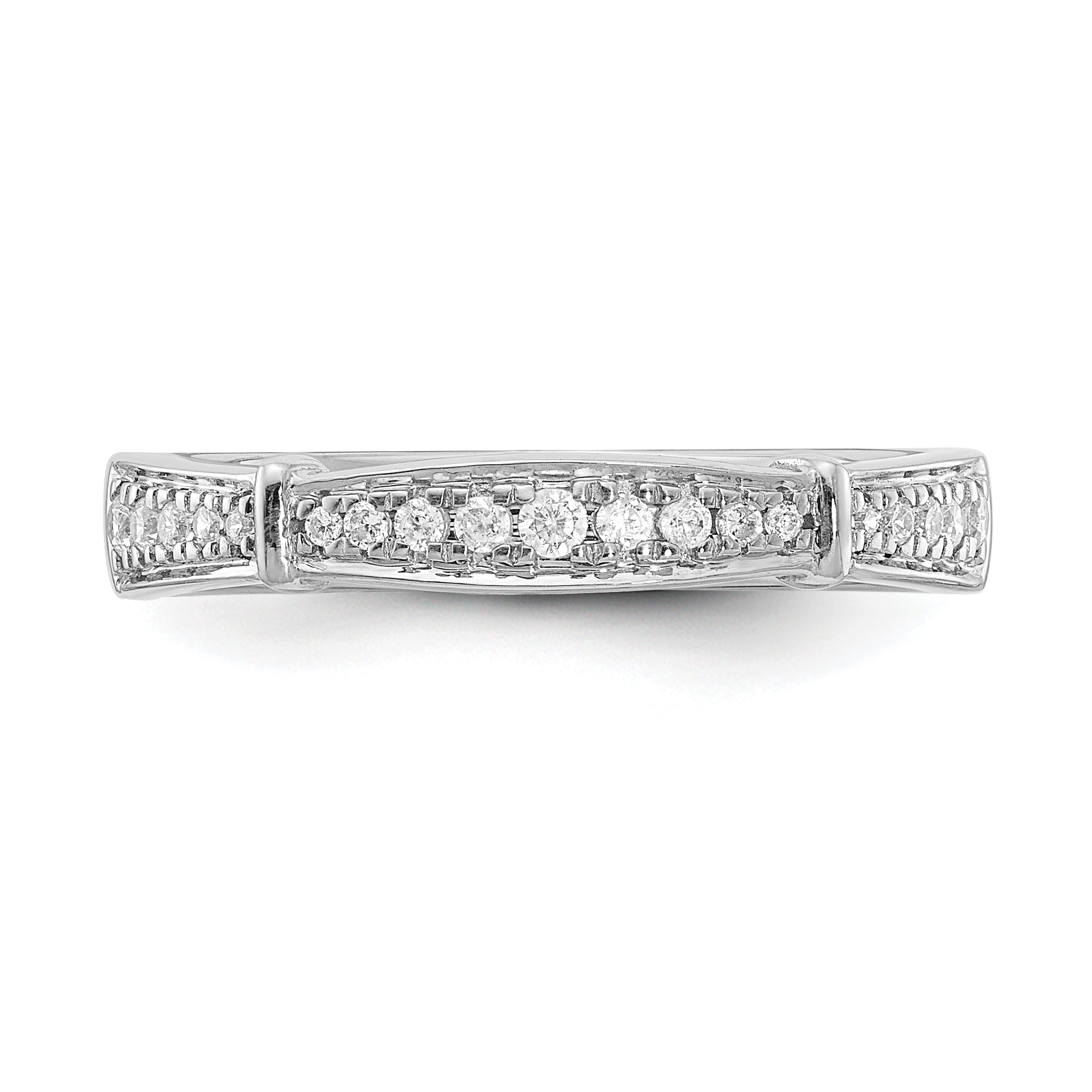 14K White Gold Lab Grown Diamond VS/SI GH, Trio Ladies Band