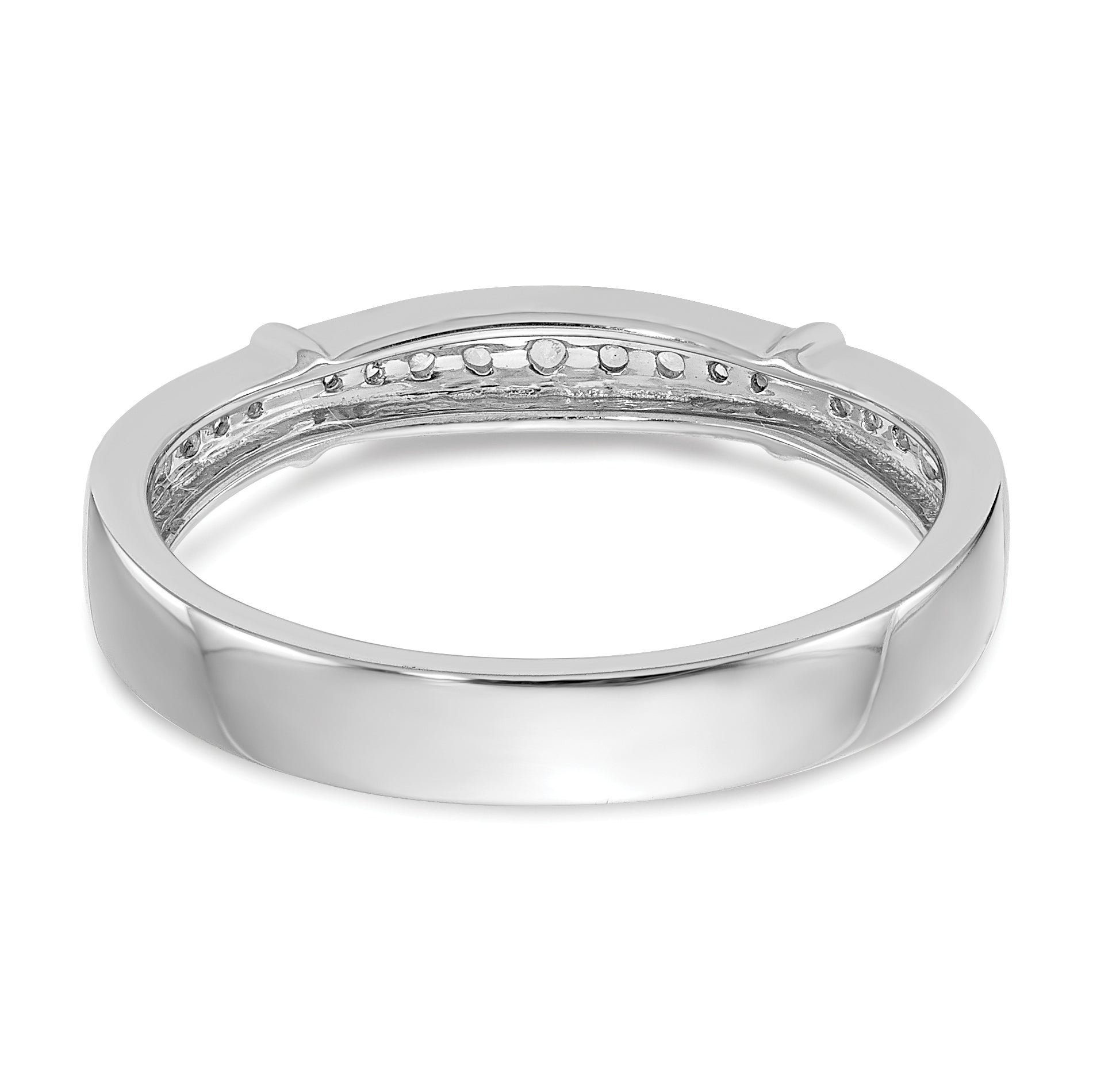 14K White Gold Lab Grown Diamond VS/SI GH, Trio Ladies Band