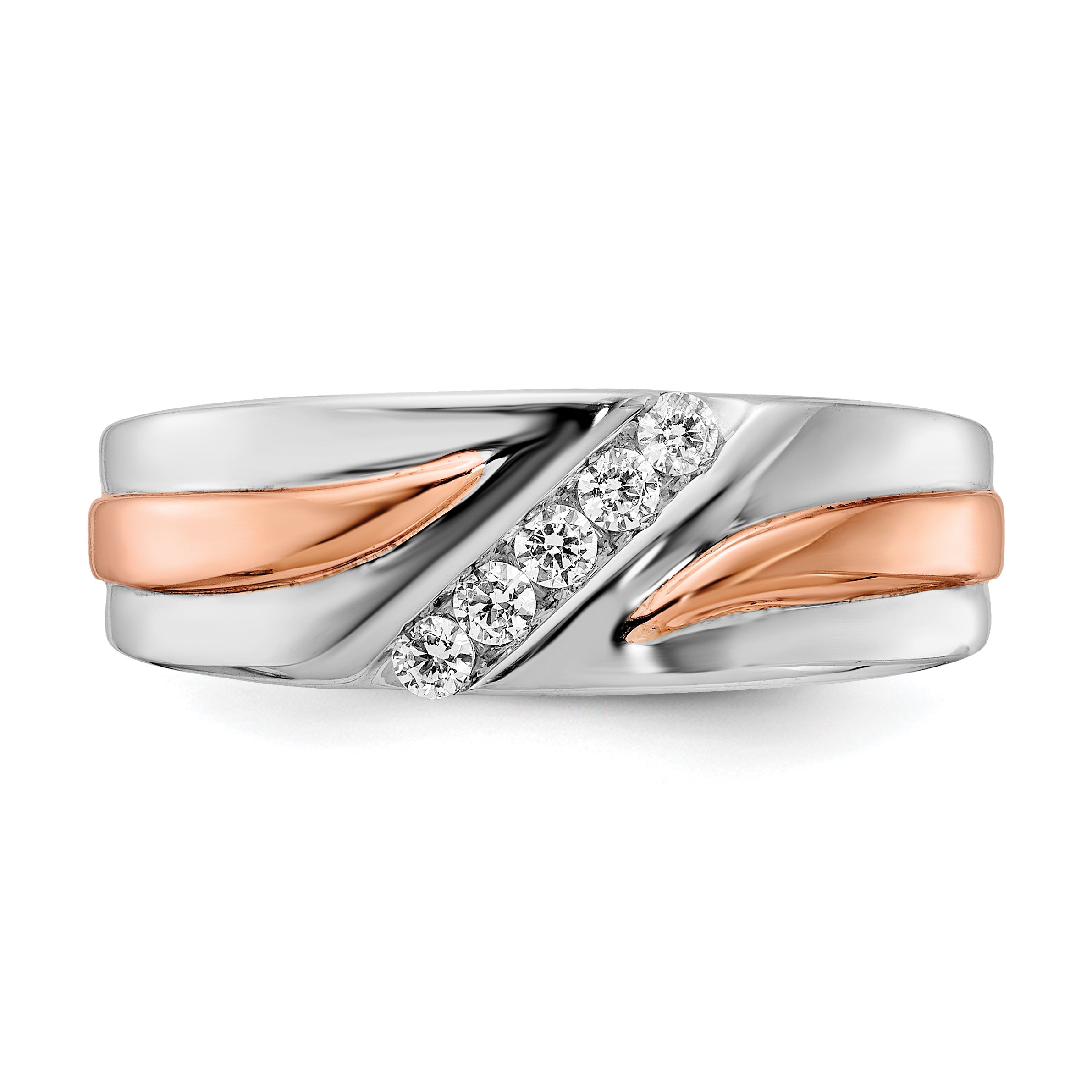 14K Two-Tone Lab Grown Diamond Band