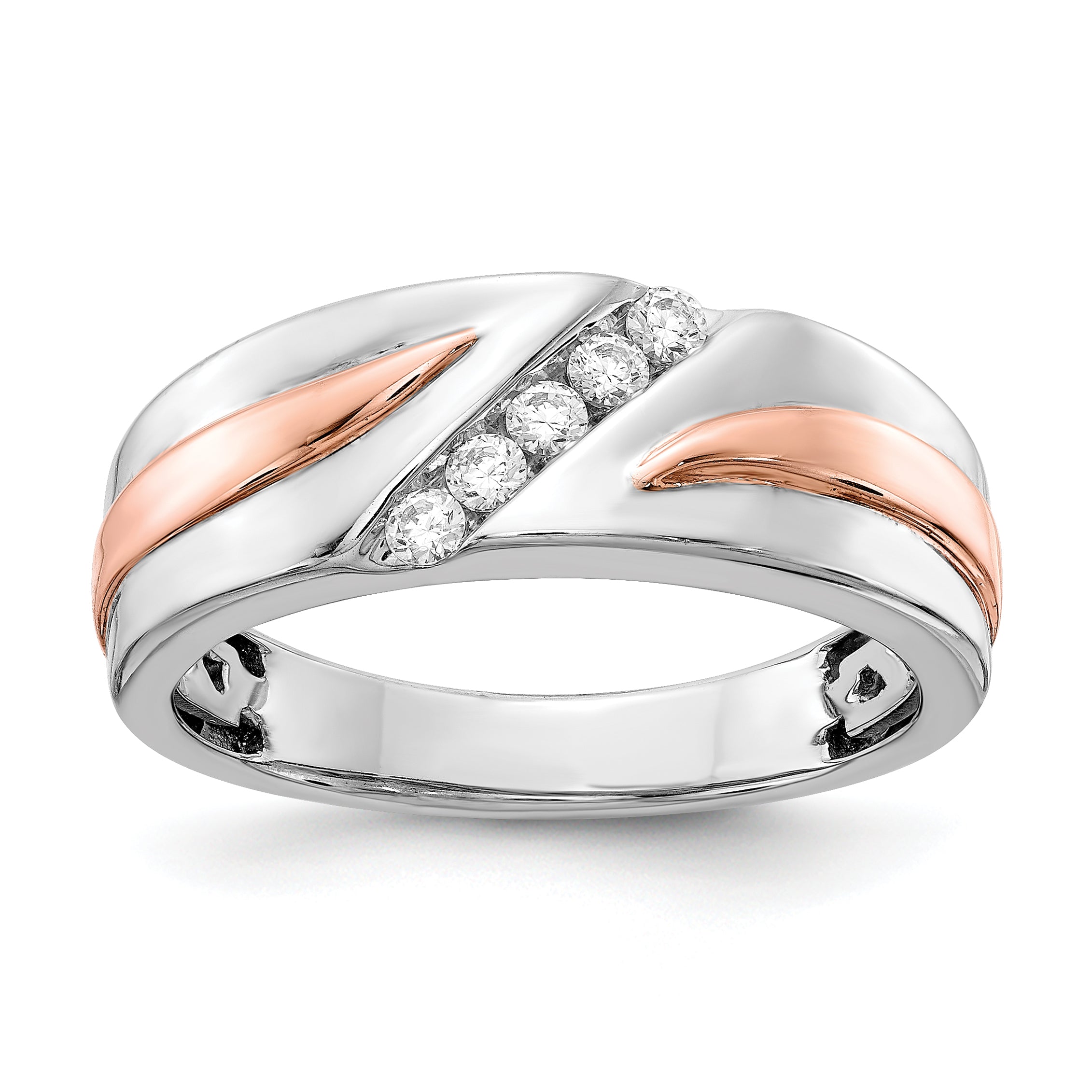 14K Two-Tone Lab Grown Diamond Band