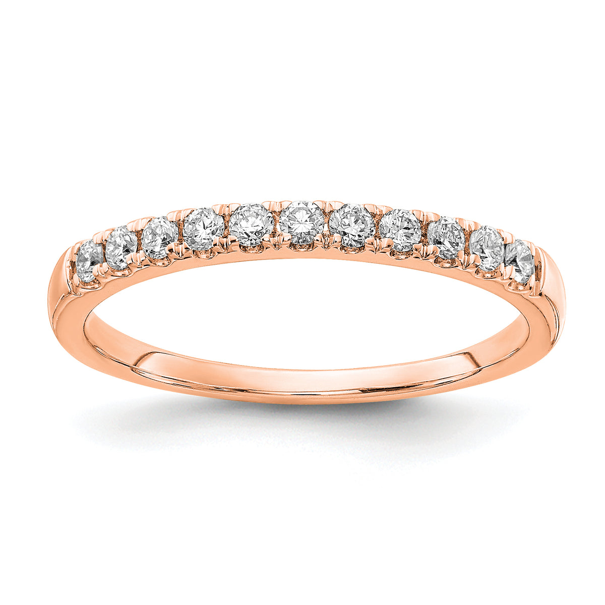 14K Rose Gold Lab Grown Diamond VS/SI GH, 1/4ct Wedding Band