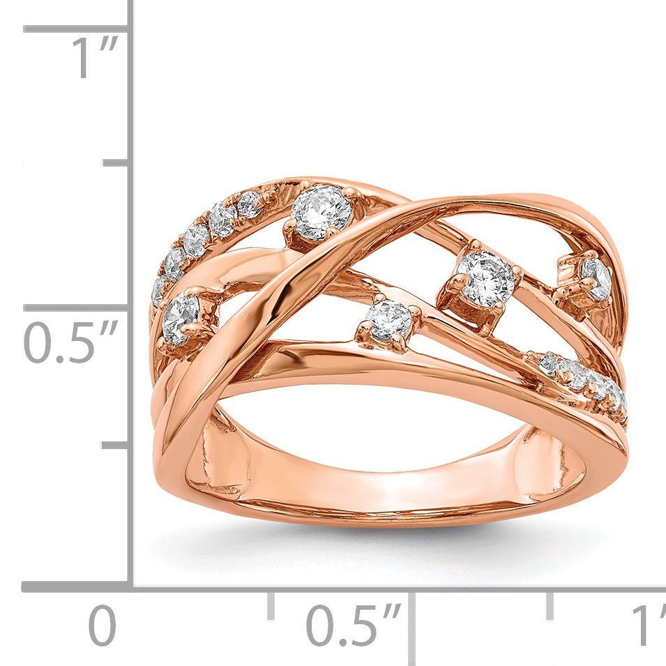 14k Rose Gold Diamond Ring