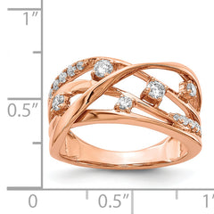 14k Rose Gold Diamond Ring