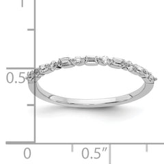 10K White Gold Fancy Diamond Band