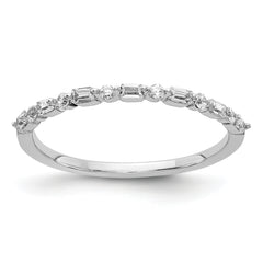 10K White Gold Fancy Diamond Band