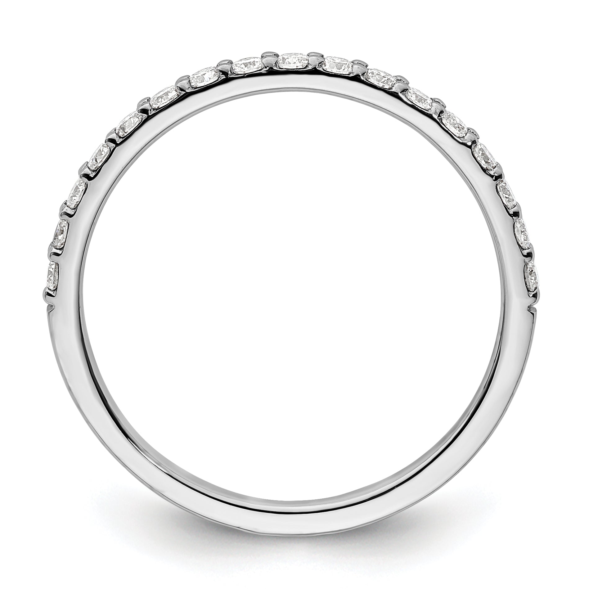 10K White Gold Diamond Band