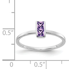 14k White Gold Amethyst Ring