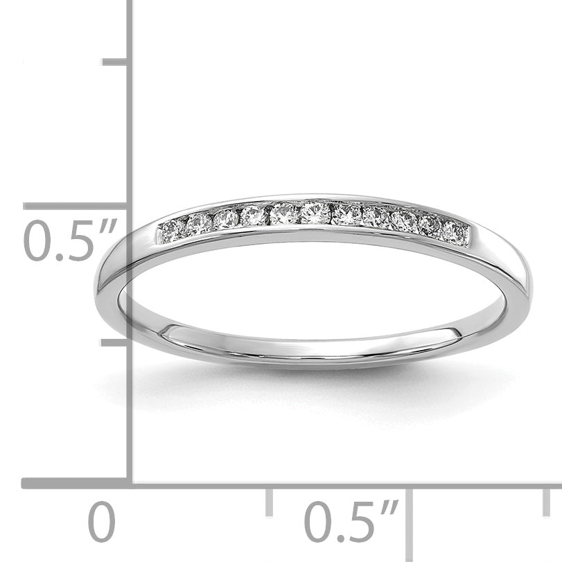 14kw Lab Grown Diamond VS/SI DEF  1/10ct Channel Band