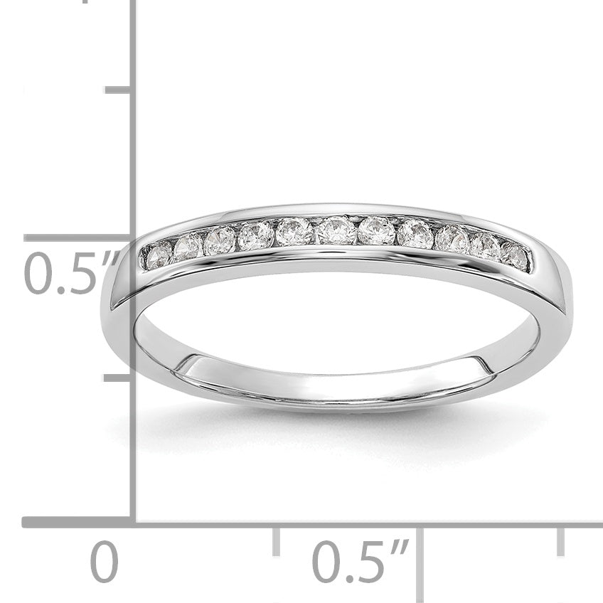 14kw Lab Grown Diamond VS/SI DEF  1/5ct Channel Band