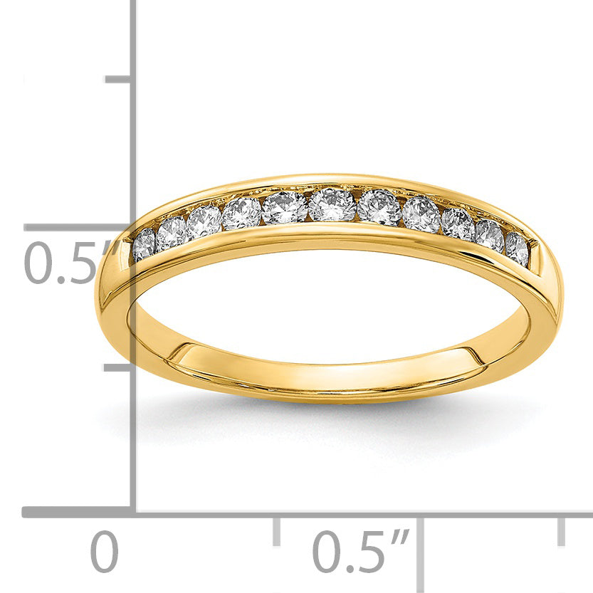 14ky Lab Grown Diamond VS/SI DEF  1/3ct Channel Band