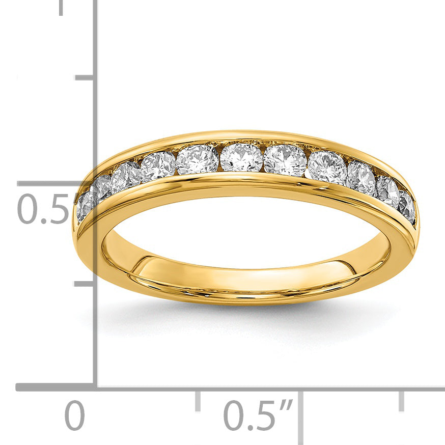 14ky Lab Grown Diamond VS/SI DEF  3/4 ct Channel Band