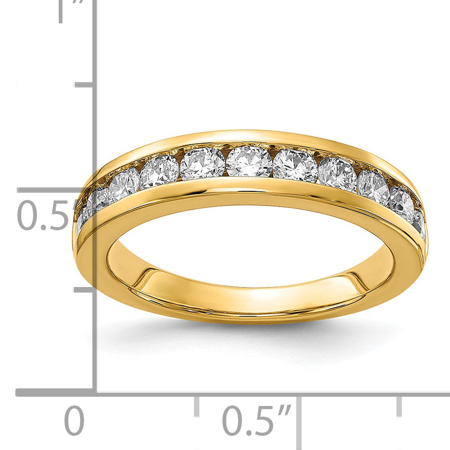 14ky Lab Grown Diamond VS/SI DEF  1 ct Channel Band