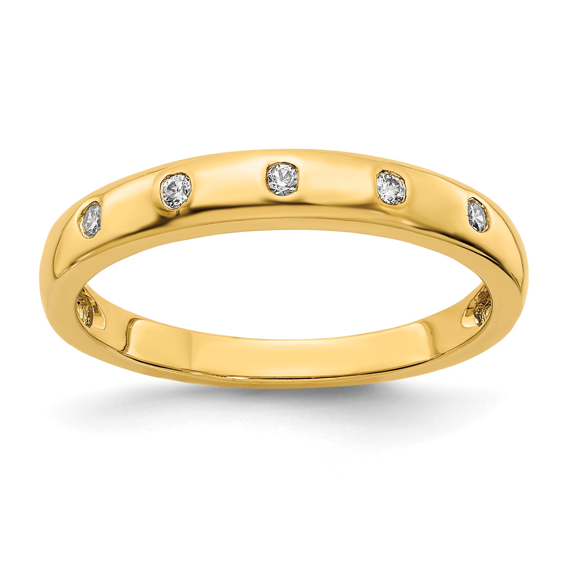 14k 5-stone Diamond Ring