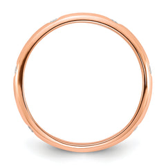 14k Rose Gold 6-stone Diamond Band