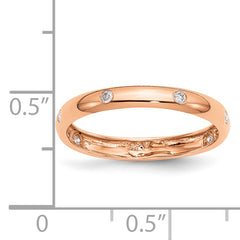 14k Rose Gold 6-stone Diamond Band