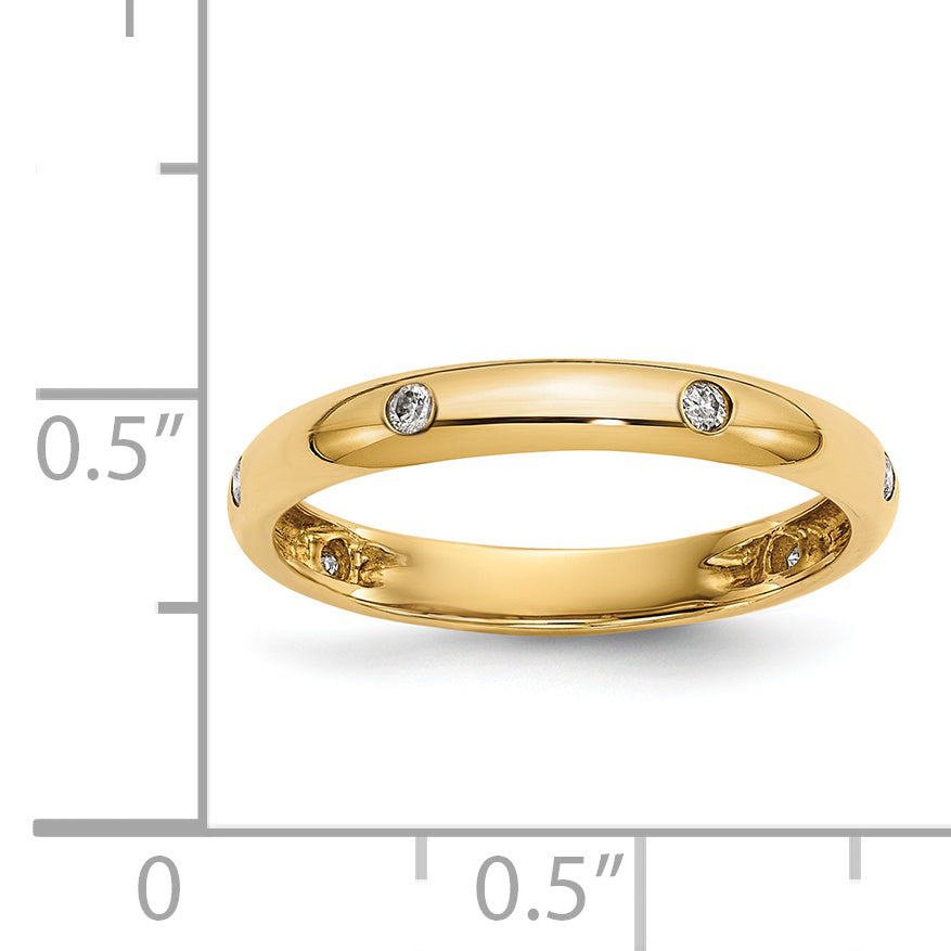 14k 6-stone Diamond Band