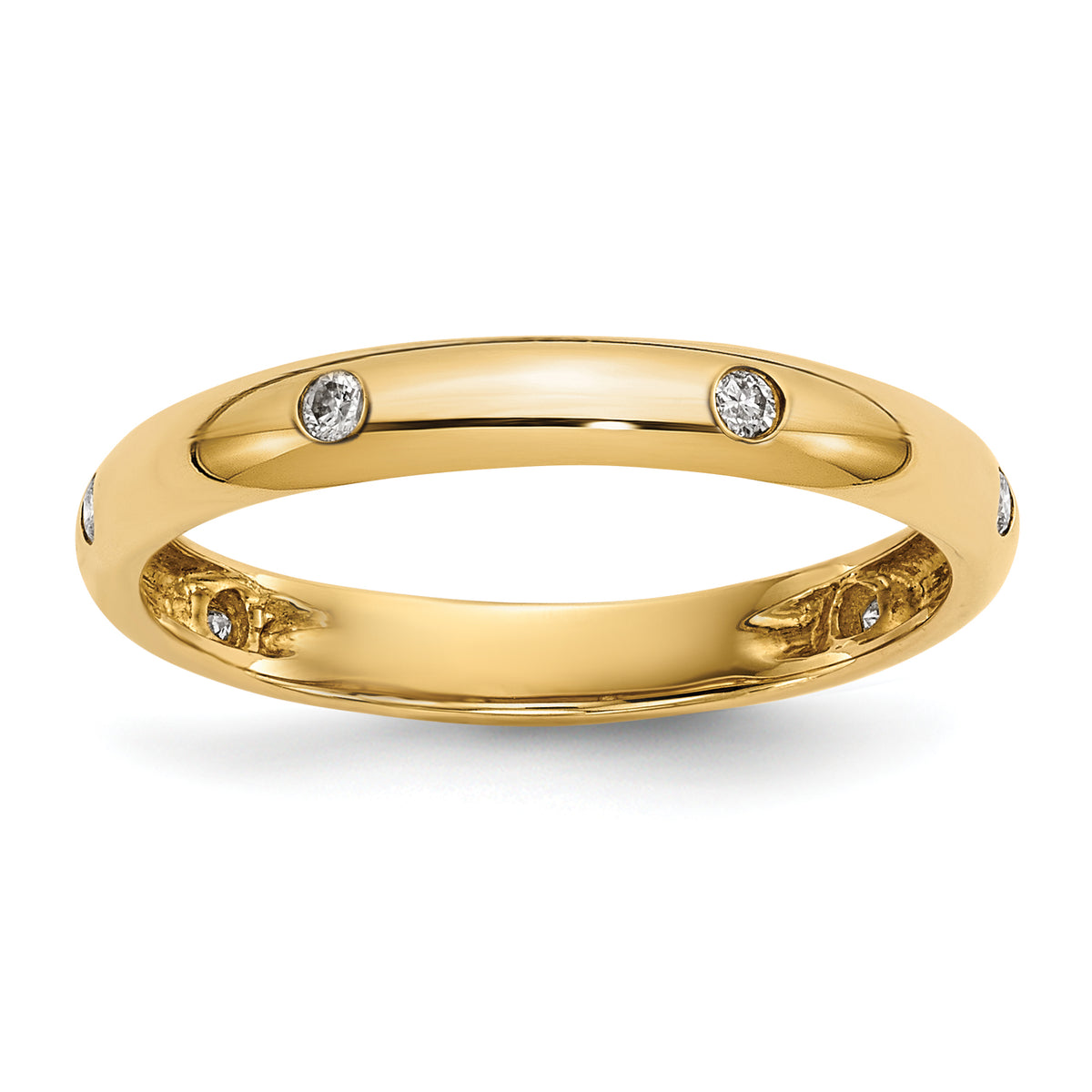 14k 6-stone Diamond Band