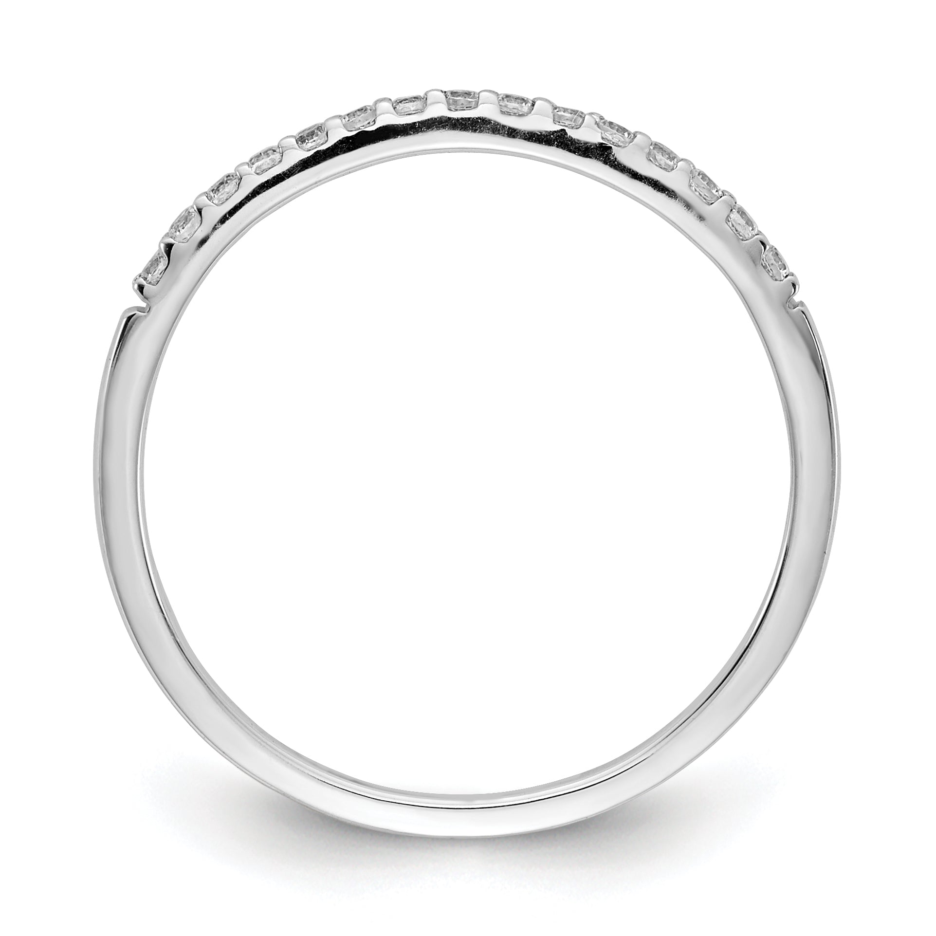 10K White Gold Diamond Band