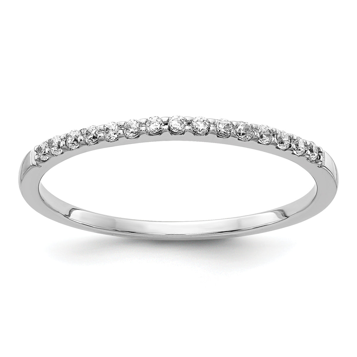 10K White Gold Diamond Band