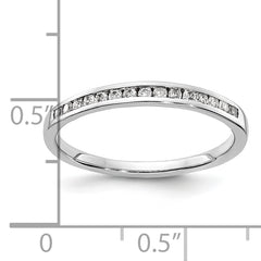 10K White Gold Diamond Channel Band