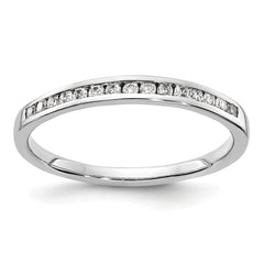 10K White Gold Diamond Channel Band