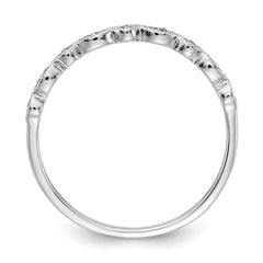 10K White Gold Diamond Fancy Band