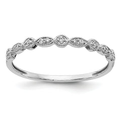 10K White Gold Diamond Fancy Band