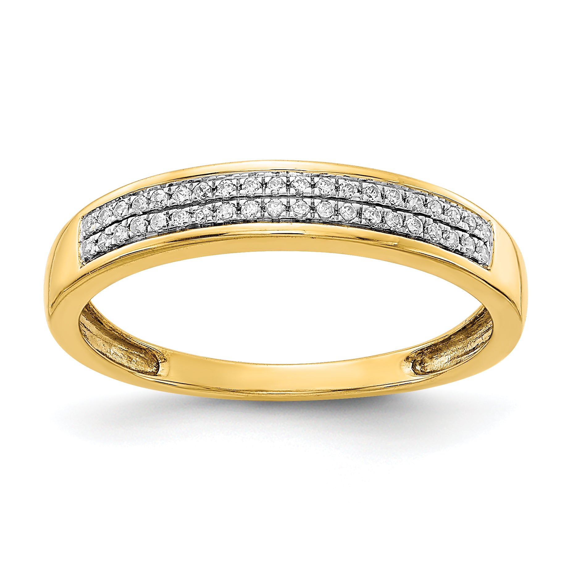 14k 2-row Diamond Band