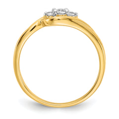 10k Yellow Gold 3-stone Diamond Ring