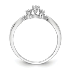 10k White Gold 3-stone Diamond Ring