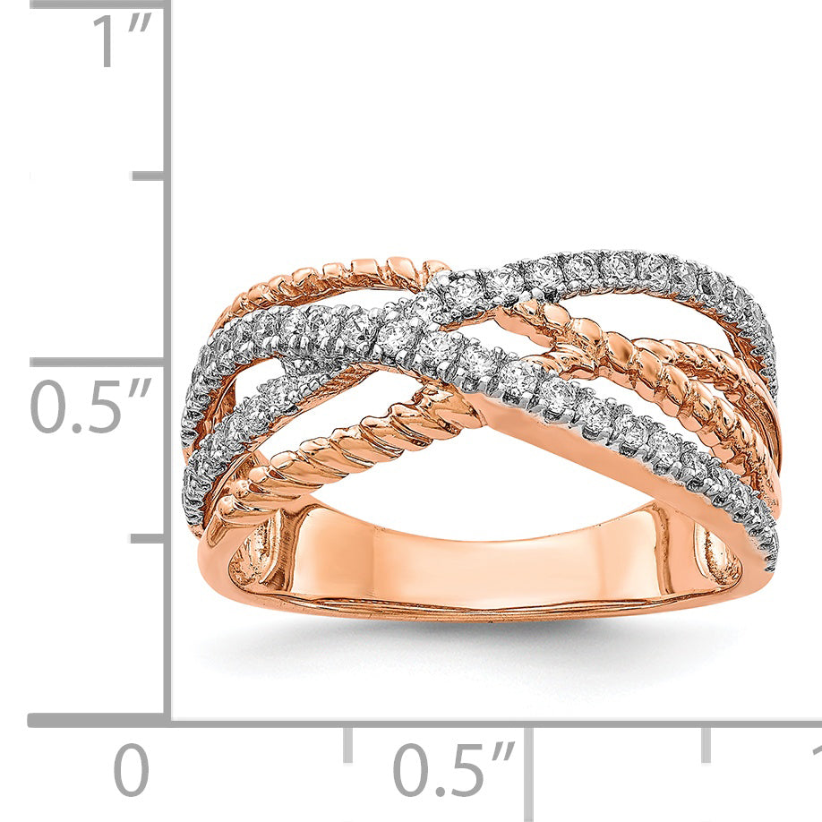 14k Rose Gold Diamond Ring