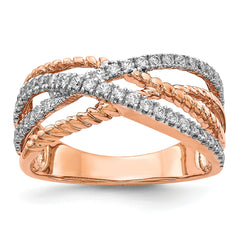 14k Rose Gold Diamond Ring