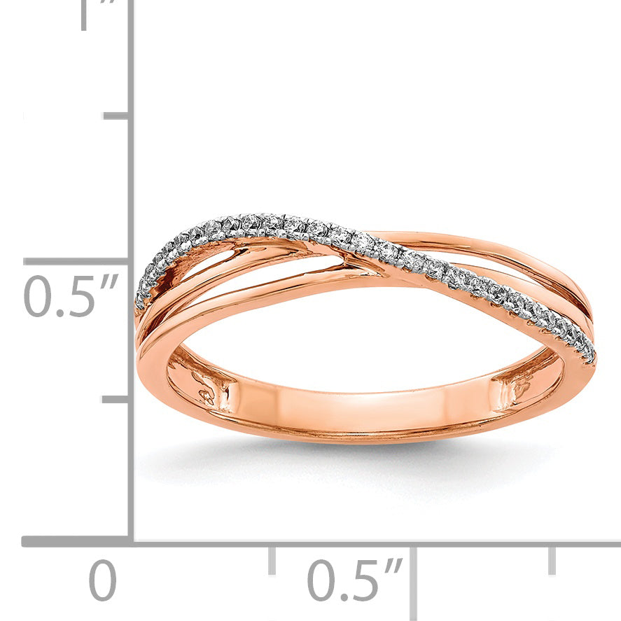 14k Rose Gold Diamond Ring