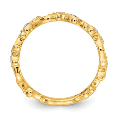 14k Diamond Floral Band