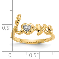 10K Diamond LOVE Ring