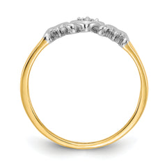 14k WithRhodium Diamond MOM Ring