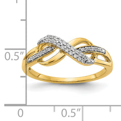 10K Diamond Infinity Symbol Ring