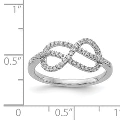 14k White Gold Diamond Celtic Knot Ring