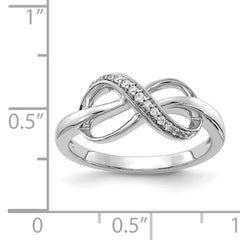 14k White Gold Diamond Infinity Ring