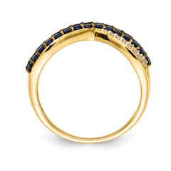 14k Sapphire and Diamond Ring