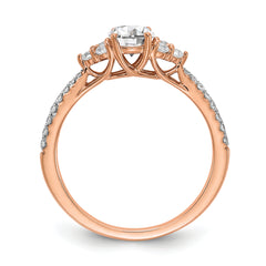 14K Rose Gold Lab Grown Diamond Complete Engagement Ring