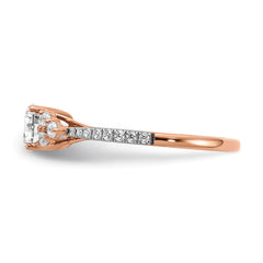 14K Rose Gold Lab Grown Diamond Complete Engagement Ring